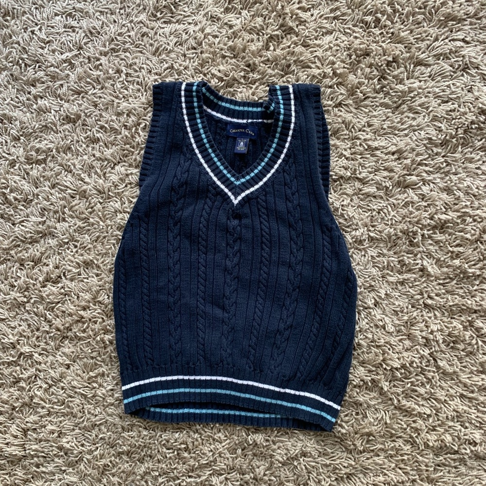 Charter Club Navy Sweater Vest
